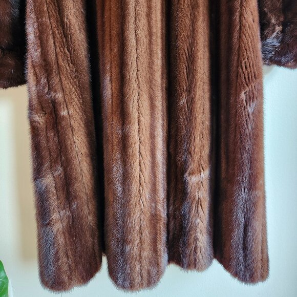 Vintage Long Mink Fur A-Line Coat - M/L - Picture 11 of 15